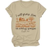 in Every Season I Will Praise Him Shirt, are You Fall O Ween Jesus Shirt, Christian Thanksgiving Shirts for Women Man Khaki