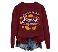 In Every Season Jesus Is The Reason Sweatshirt Fall Christian Jesus Is The Reason For The Season Shirt Claret