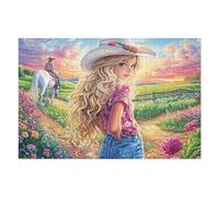 in Field Looking Back 1000 Piece Jigsaw Puzzle for Adults Happy Time Lunch Break Activity Quick Escape No Duplicate Pieces for Busy Professionals 1000 PCS