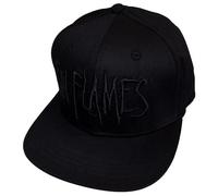 Rock Off officially licensed products in Flames Black Logo Snapback Baseball Cap One Size