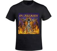 in Flames Clayman Unisex T-Shirt Graphic Top Printed Tee Mens Black Shirt XXL