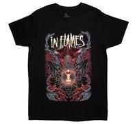 in Flames Ghost in My Head Band Logo T Shirt L Black