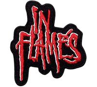 in Flames Patch Iron on Clothing T-Shirt Cap Vest Jacket Denim Jean Coat Decorate DIY Custom Handmade Hobby Gift Craft Enjoy Heavy Metal