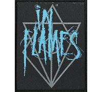 In Flames Sew-On Patch, Scratched Logo Patch Woven 8 x 10 cm