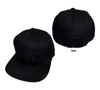 In Flames Snapback Cap: Black Logo (Black) (Back Print) OFFICIAL NEW