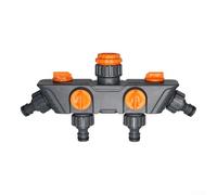 In Four Out Valve Diverter Garden Hose Splitter 4 WAYs Independent Irrigation Control Manifold ABS Plastic Water Tap Adapter Outdoor Faucet Multi Connector Leak