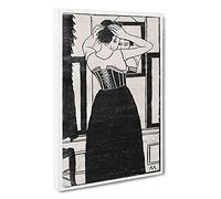 In Front Of The Mirror By Samuel De Mesquita Canvas Print | Gallery Wrapped 30mm Frame Wall Art | 30x20 inches | Ready to Hang | Contemporary Picture | Living Room Bedroom Lounge Office