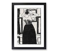 In Front of The Mirror by Samuel De Mesquita Framed Print | A2 Black Framed Wall Art | Ready to Hang | Modern Nature Picture | Living Room Bedroom Lounge Office