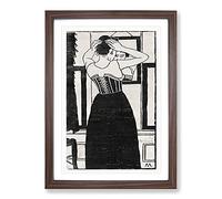 In Front of The Mirror by Samuel De Mesquita Framed Print | A2 Walnut Framed Wall Art | Ready to Hang | Modern Nature Picture | Living Room Bedroom Lounge Office