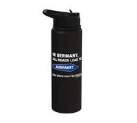 in Germany All Roads Lead to exit Stainless Steel Insulated Water Bottle