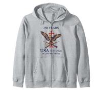 In God We Trust Eagle Cross 1776-2026 - 250 Years Zip Hoodie