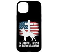 In God We Trust My Dog Watches My Six Christian Patriot Case for iPhone 15 Plus