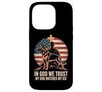 In God We Trust My Dog Watches My Six Military Case for iPhone 14 Pro