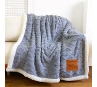 in Heartfelt Memory Blue Memorial Sympathy Blanket, Super Soft Throw for Grief, Unique Bereavement Gift for Loss of Loved One Mom Dad, Condolences Remembrance Gift Funeral (50”x60”)