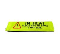 "In Heat - Please give me space, I may bark" Dog Lead Wrap - Non Verbal Advocacy for Anxiety - Pet dog Lead Cover