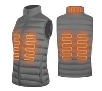 iN Heated Gilet with Smart Heating - Lightweight & Rechargeable Winter Jacket for Women & Men, Heated Jacket for Camping, Skiing, Motorcycle Fishing, Various Outdoor Activities - Grey Colour - (M)