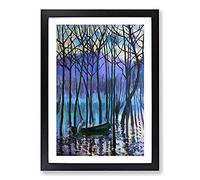 In His Canoe by Theodore Earl Butler Framed Print | A2 Black Framed Wall Art | Ready to Hang | Modern Nature Picture | Living Room Bedroom Lounge Office