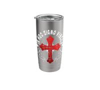 in Hoc Signo Vinces Crusader Templar Knight Christian Stainless Steel Insulated Tumbler