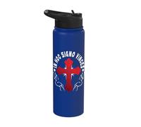 in Hoc Signo Vinces Crusader Templar Knight Christian Stainless Steel Insulated Water Bottle