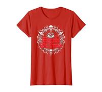 in Horror We Trust Spooky Skull Eye Gothic Men Macabre T-Shirt, Women, Red, 3XL