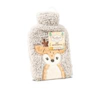 iN Hot Water Bottle with Cover | UK Safety Tested | Super Soft, Leakproof | Large | Hot Water Bag for Neck, Shoulder, Warmer, Period Pain Relief, Stomach Cramps, Gifts for Women, Men (Grey)