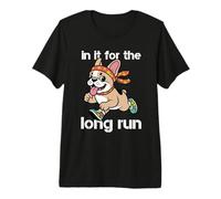 in It for The Long Run French Bulldog Runner Design Premium T-Shirt