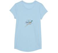in It for The Outcome: Social Worker's Inspiring Journey T-Shirt, Girls, Baby Blue, Small