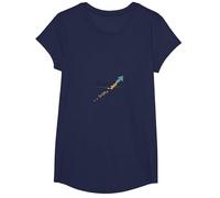 in It for The Outcome: Social Worker's Inspiring Journey T-Shirt, Girls, Navy, Large