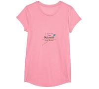 in It for The Outcome: Social Worker's Inspiring Journey T-Shirt, Girls, Pink, XS