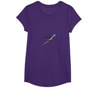 in It for The Outcome: Social Worker's Inspiring Journey T-Shirt, Girls, Purple, Small