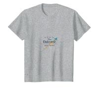 in It for The Outcome: Social Worker's Inspiring Journey T-Shirt, Kids, Heather Grey, 4 Years