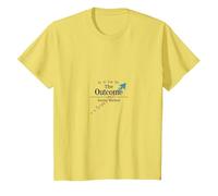 in It for The Outcome: Social Worker's Inspiring Journey T-Shirt, Kids, Lemon, 6 Years