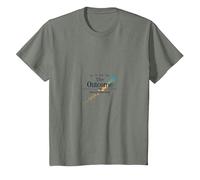 in It for The Outcome: Social Worker's Inspiring Journey T-Shirt, Kids, Olive Heather, 3 Years