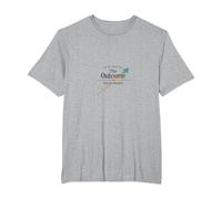 in It for The Outcome: Social Worker's Inspiring Journey T-Shirt, Men's Big and Tall, Heather Grey, 5X Tall