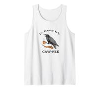 in Jersey We Say Caw-Fee Gothic Raven Halloween Funny Tank Top