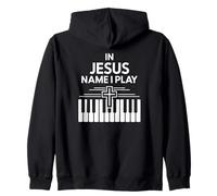 In Jesus Name I Play Praise Through Music Zip Hoodie