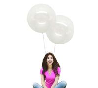 IN-JOOYAA 24 Inch Latex Round Balloons 5 Pack Clear Thick Big Balloons for Party Decorations