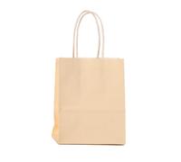 IN-JOOYAA 30 Pcs Macaron Orange Gift Bags Small Kraft Paper Gift Bags with Handles (6.2 x 3.1 x 8.6 in)