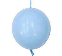 IN-JOOYAA 6 Inch Macaron Blue Latex Link Balloon 100 Pcs Quick Linkable Balloon for Party Decoration