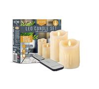 iN LED Candles Flickering - Electric Flameless Non Drip Dancing Candles with Remote - Battery Operated Candle Real Wax (Set of 2)