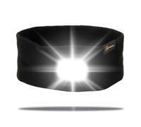 iN LED Light Up Headband Headlamp, USB Rechargeable Machine Washable Running Hat with 4 LED, Stretchy and Water Resistant - Outdoor Activities Winter or Night - Run, Cycle, Ski - Energy Class A+++