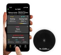 In. Licht Pro Handheld Light Meter EML Light Meter Sensor for Lumens, Lux, Color Temperature CCT, Contrast and Uniformity, Measurement for Architectural Interior Lighting Design Well Healthy, Black