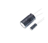 In-line aluminum electrolytic capacitor 22UF 16V 25V 35V 50V 63V 100V 250V 400V 450V with green gold high frequency AUOQKQUT(50V 5x11 50pcs)