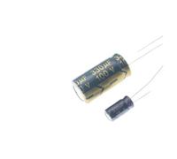 In-line aluminum electrolytic capacitor 330UF Green Gold High Frequency 10V 16V 25V 35V 50V 100V 250V 400V 450V BIANMTSW(50V HF 10x17 20pcs)
