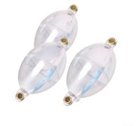 In-line Bubble Floats 3Pcs ABS Hollow Slide Fishing(Transparent Blue)