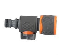 in-Line Shut Off Valve for Garden Hose, Quick Connect Fitting with Flow Control, ABS TPR Plastic Adapter for Watering Plants Lawn Car Wash