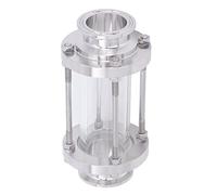 in Line Sight Glass Sanitary Straight Flow Observer with Clamp Ends 304 Stainless Steel Construction for Food Beverage Pharmaceutical Industry Liquid Gas Monitoring (Flow Pipe OD 32mm)