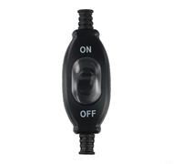 In-Line Switch, IP65 Waterproof Dustproof Silver Contact Double Switch 3A 250V Push Button ON-OFF Switch for Electrical Appliances