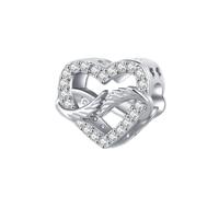 In Loving Memory Angel Wings Infinity Heart Charm Compatible with Pandora Charms Bracelets