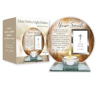 In Loving Memory Candle Holder with Photo Sympathy Your Smile Verse Plaque